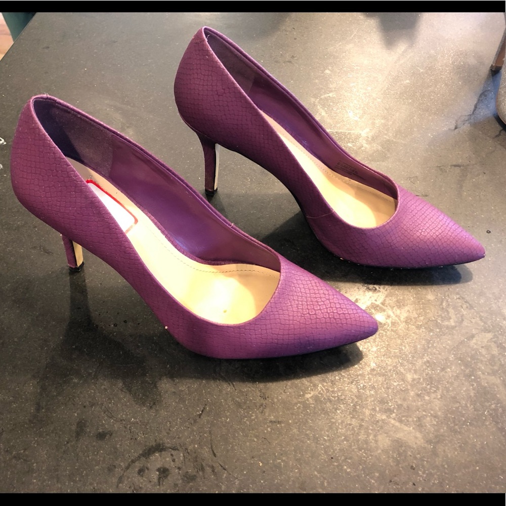 Purple Snakeskin-Like BCBGeneration Heels
